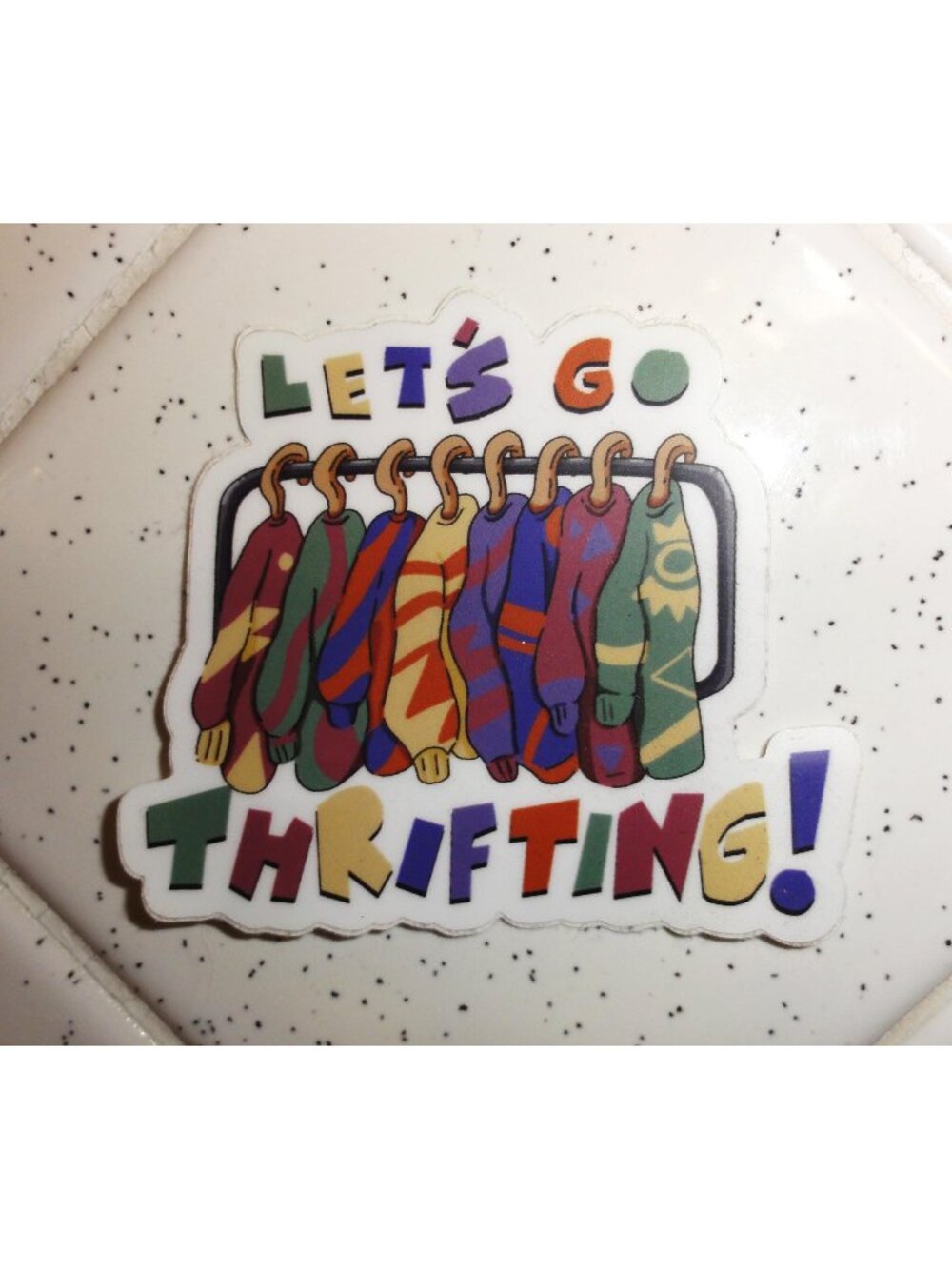 Let's Go Thrifting Sticker decal thrift store lover